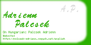 adrienn palcsek business card